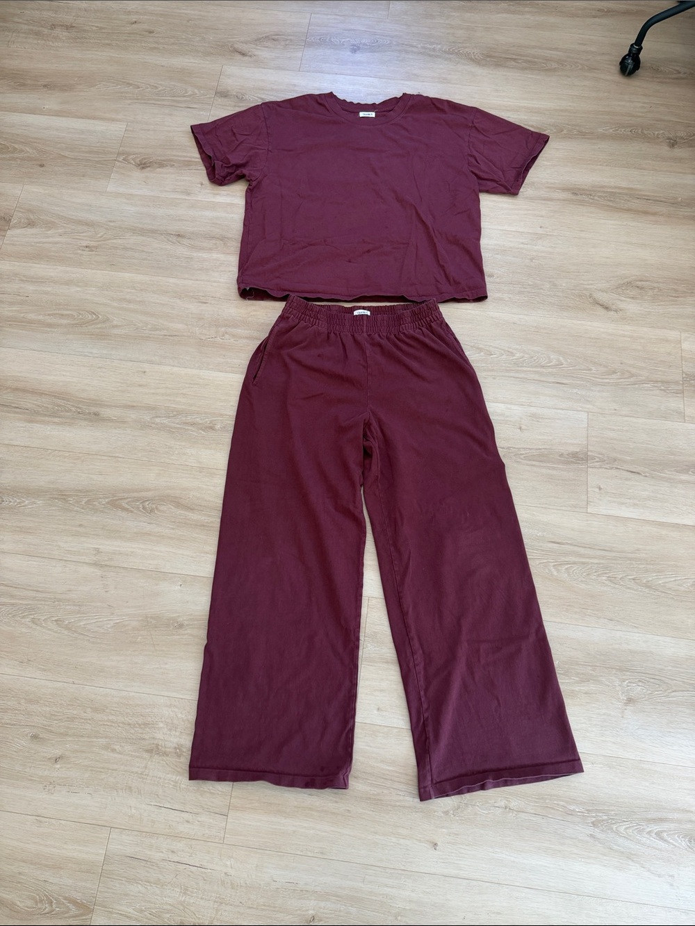 Vitamin A Burgundy Two-Piece Lounge Set